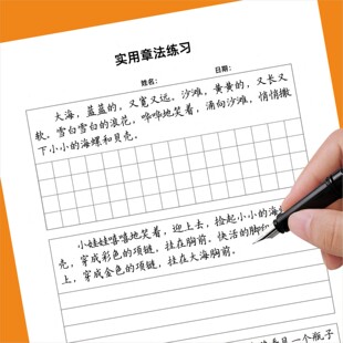 实用章法练习横线格及作文格练字帖语文小学生专用硬笔卷面提分