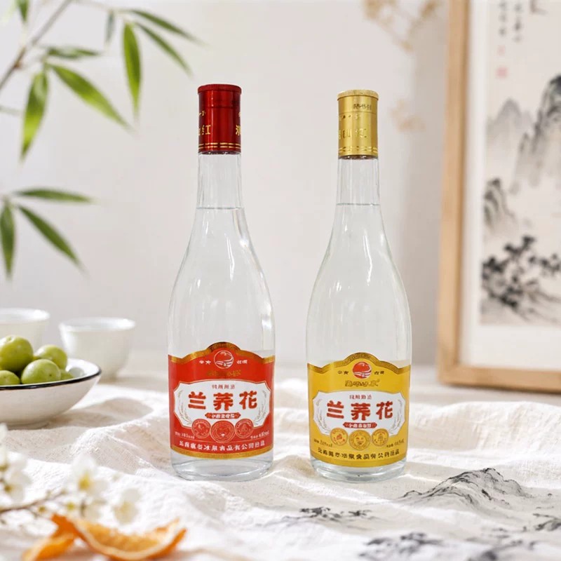 兰荞花高粱酒包谷酒老牌经典玻璃瓶露酒50度调香白酒 485ml瓶装
