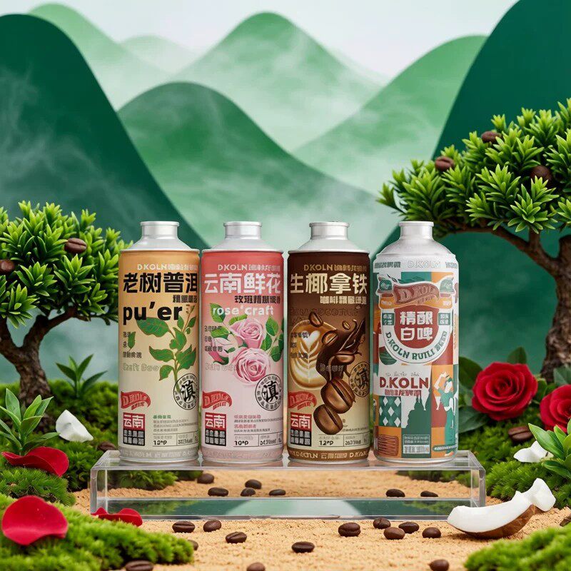 老树普洱玫瑰鲜花味精酿啤酒白啤生椰拿铁咖啡味黄啤1000mlx2罐装