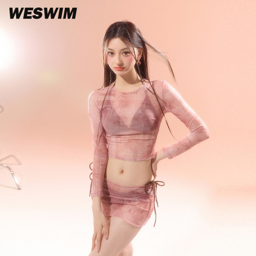 WESWIM绑带三角裤长袖罩衫比基尼