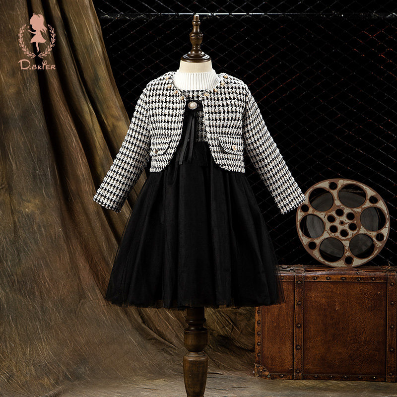 儿童套装女童秋冬季2025新款小香风洋气连衣裙子长袖时髦网红童装