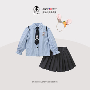 DeerBell朱迪女童套装春季兔子警官衣服儿童大童学院风洋气jk制服