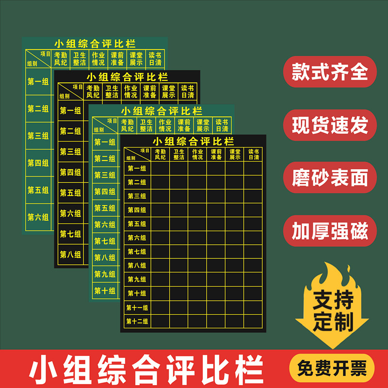 学校班级小组综合评比栏班级量化表小组积分黑板贴班级评分各组竞
