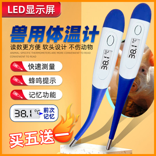 动物体温计兽用蓝色软头温度计软头测温仪宠物用测温枪 友牧