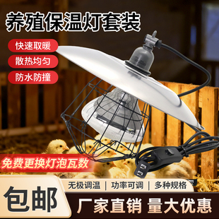 保温灯养殖场专用烤灯取暖灯猪厂加热灯可调温宠物冬季保暖灯罩