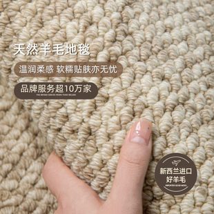 地垫大面积感全客厅免洗高级轻奢可擦羊毛地毯卧室沙发2025铺 新款