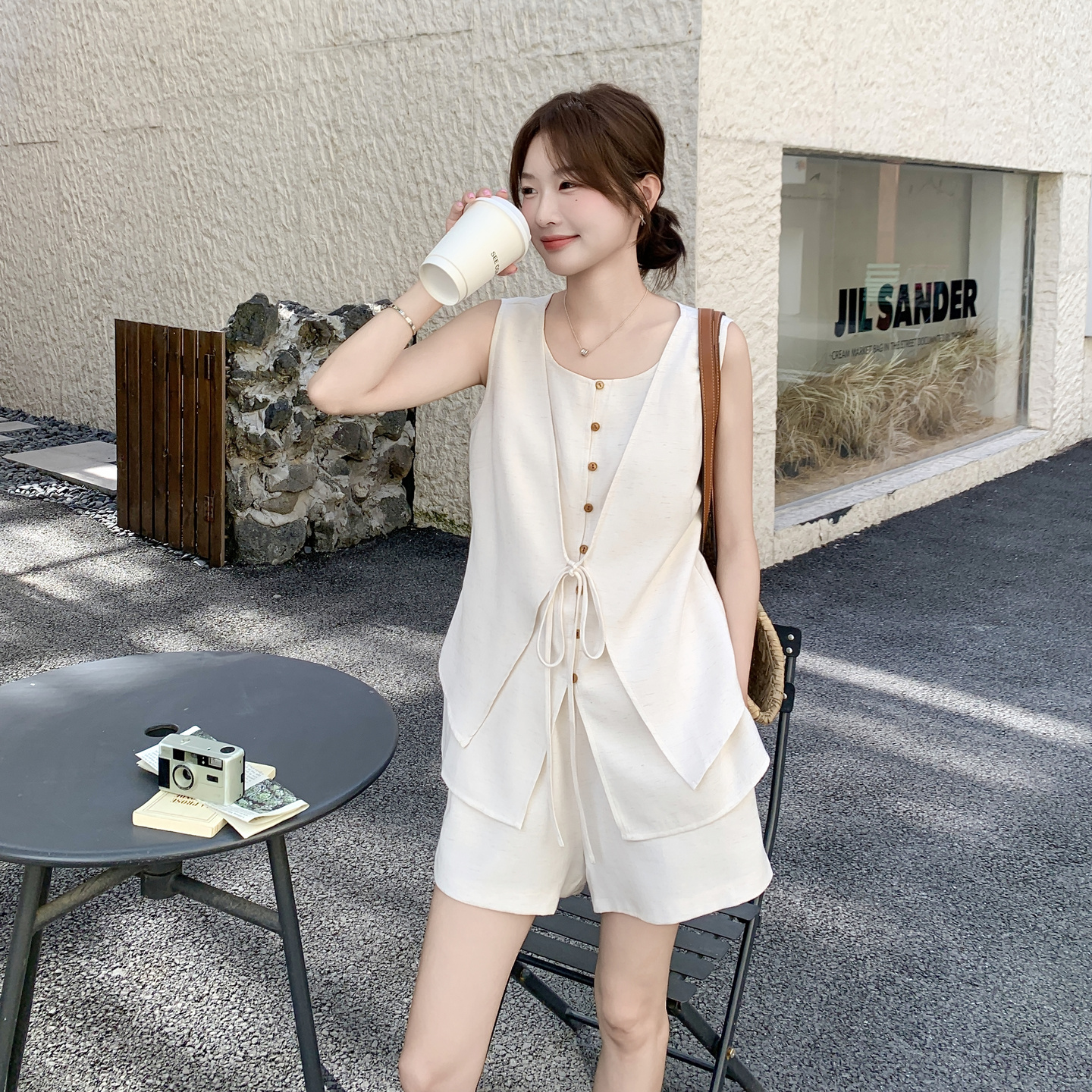 【数据好】【主推款】老钱风上衣短裤套装女两件套8885-P140-K208，女装套装/套裙，浙宝176（原073）