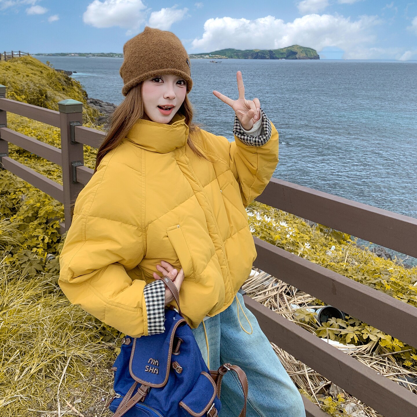 【有现货】【主推款】时尚格子拼接50羽绒服女短款895-P250-K378,女装羽绒服,浙宝176（原073）