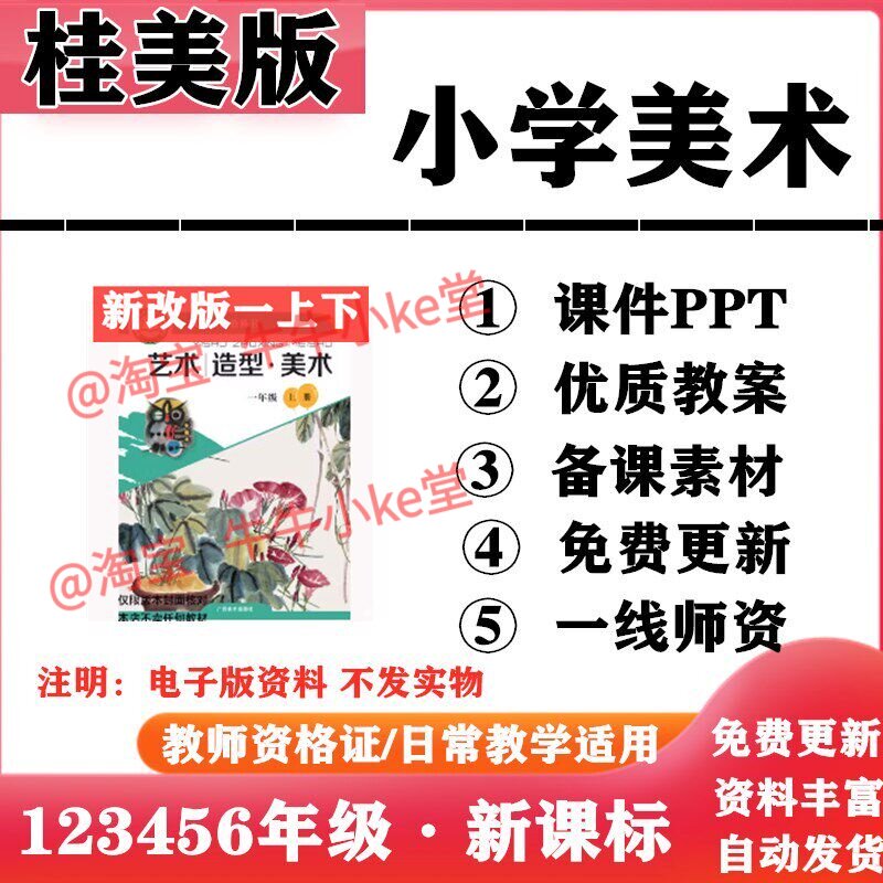 2026新改版 桂美版小学美术一二三四五六年级上下册PPT课件教案备课素材电子版