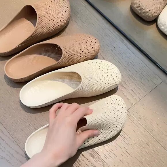 【超软踩屎感拖鞋】包头半拖女士外穿防滑博肯厨师鞋旅游折叠凉拖