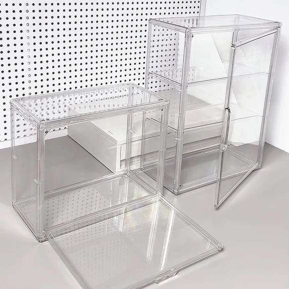 ins风桌面收纳盒高透亚克力多功能置物架手办谷子整理盒储物盒