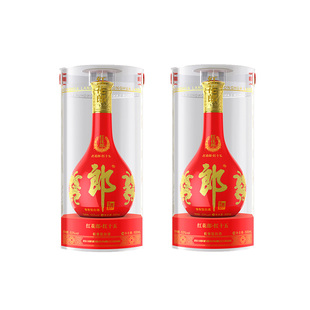 郎酒 红花郎15酱香型白酒53度红花郎十五500ml*2瓶商务高端白酒