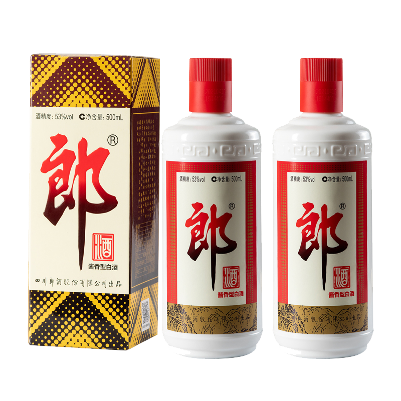 郎酒 郎牌郎酒酱香型白酒53度500ml*2瓶送礼宴请