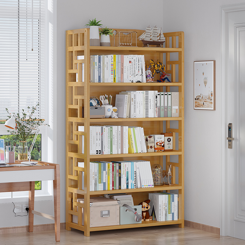 儿童书架置物架落地书柜学生家用多层绘本收纳层架子客厅家用展示