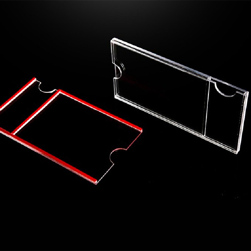 高透双层单层亚克力插槽卡槽5寸7寸照片姓名职务带副卡a4广告插盒