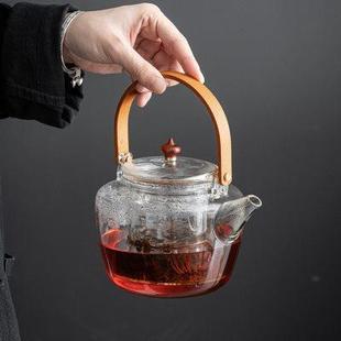 天久璃匠耐热玻璃壶蒸煮茶壶烧水壶黑茶过滤提梁壶茶炉电陶炉整套