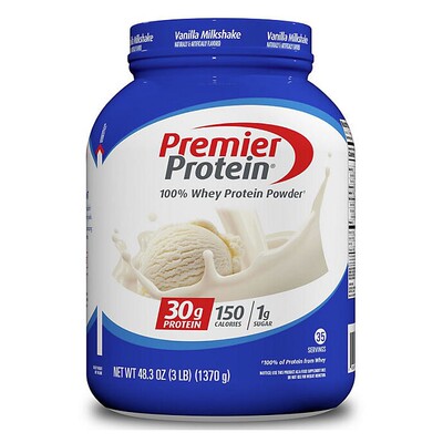 美国直邮 Premier Protein 30g高蛋白乳清蛋白粉 1370g 35杯