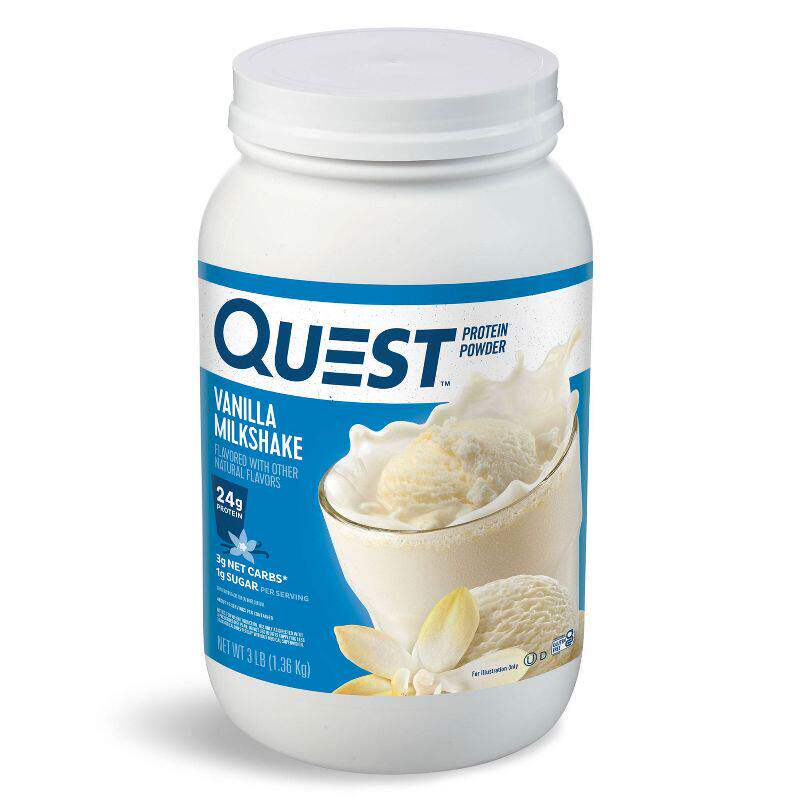 美国直邮Quest Milkshake Powder巧克力香草花生曲奇蛋白奶昔粉