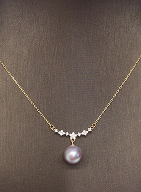 淡水珍珠项链妖紫色仙女珍珠吊坠