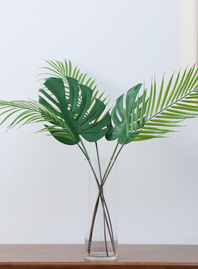 兰桂坊仿真植物龟背叶仿真花 婚庆家居装饰假花摄影道具摆件植物