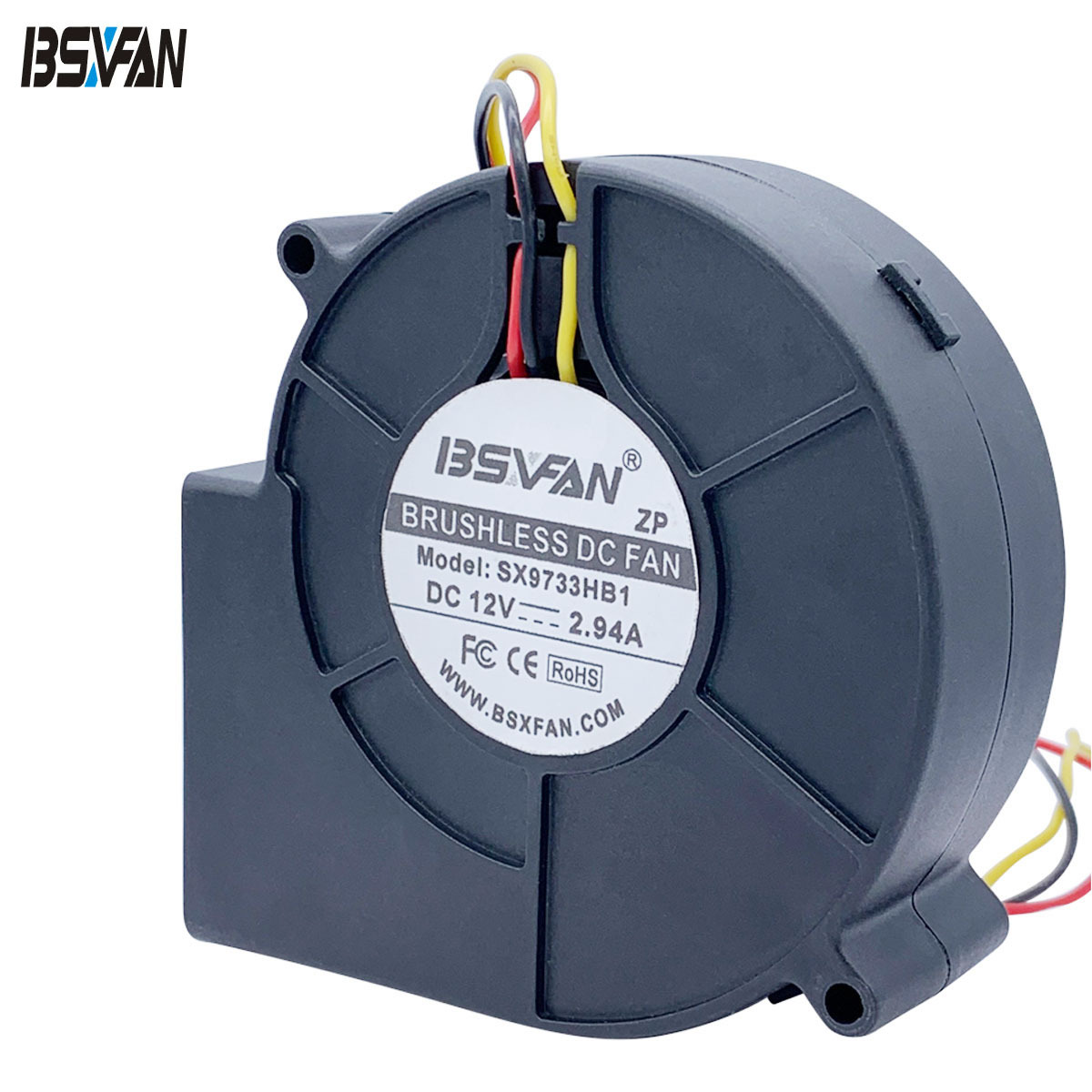 9733双滚珠鼓风机 24V 48V 大风量 IP68防水 净化器涡轮风机