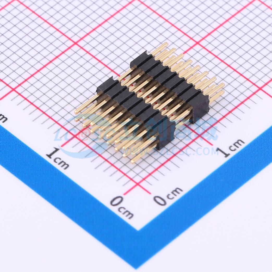 排针 X1322WV-2x08H-C40D30-E80 插件,P=1.27mm 2x8P 方针 原装