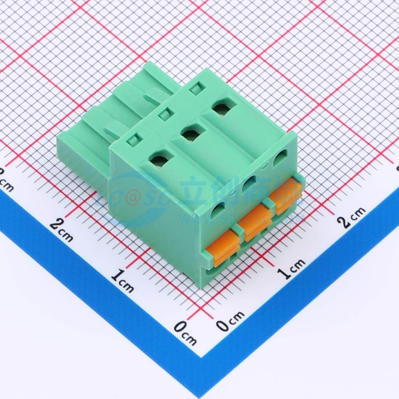 插拔式接线端子 MX2EDGKD-5.08-03P-GN01-Cu-A 插件,P=5.08mm 1x3