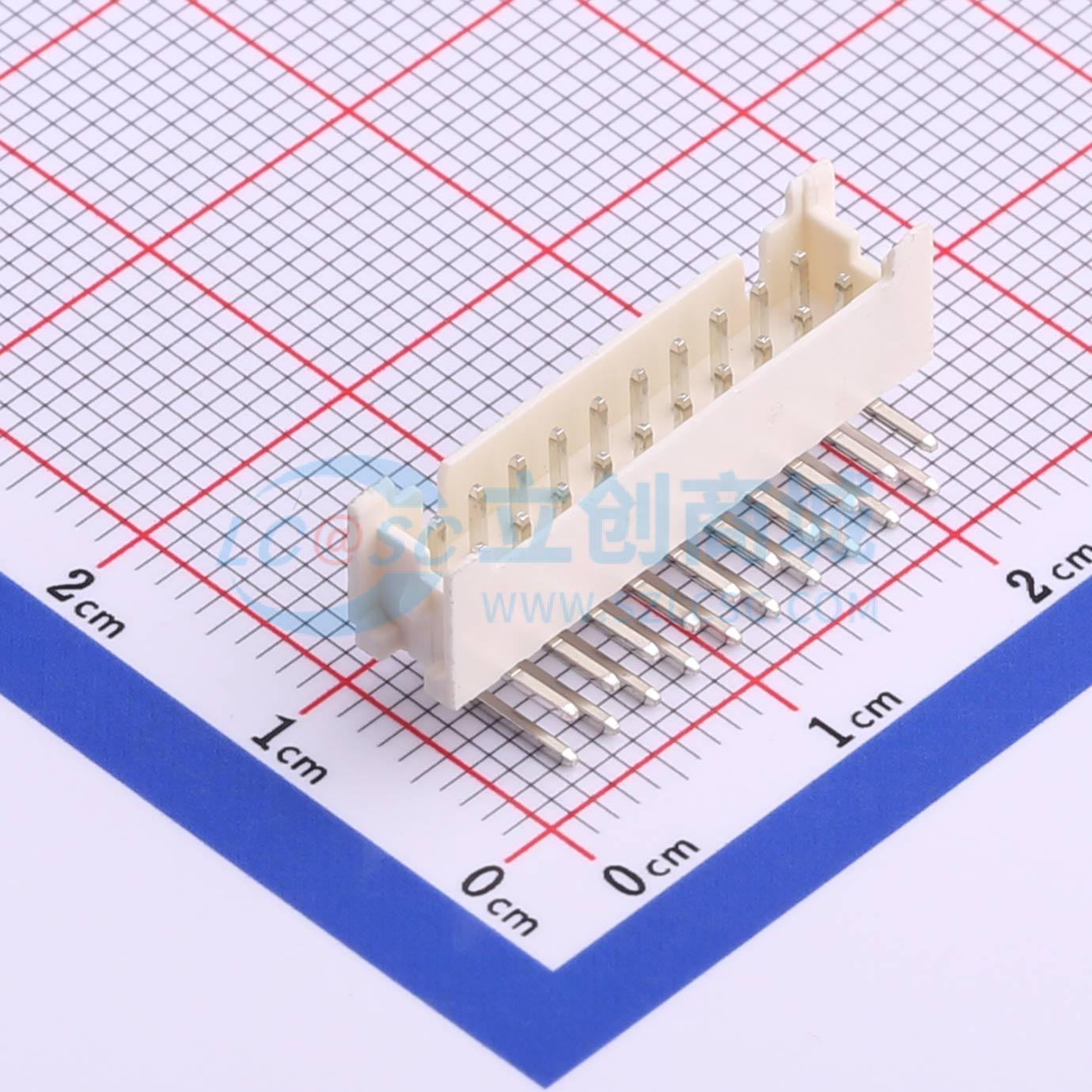 线对板针座 HX20017-20WAP WH 弯插,P=2mm 2x10P 弯插 电子元器件