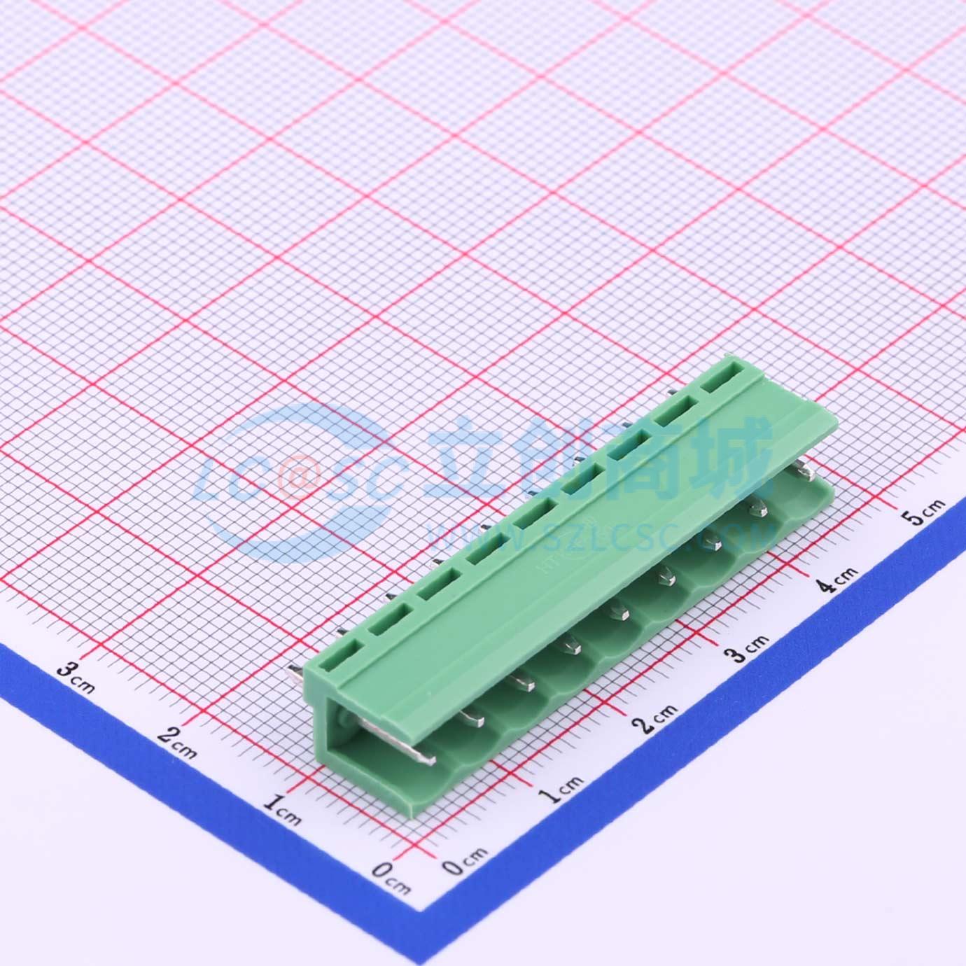 插拔式接线端子 HT508V-5.08-9P 插件,P=5.08mm 板端/插座-开口 1