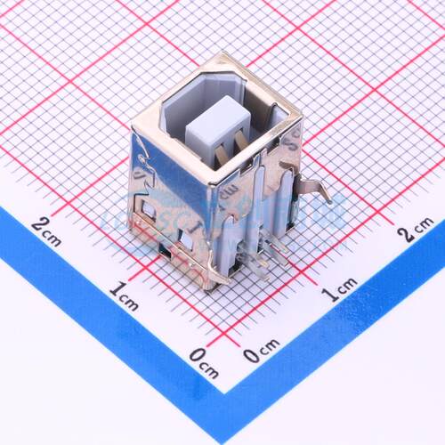 USB连接器 USB90-43-T1-W 插件 Type-B 弯插 原装 电子元器件配单