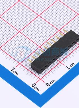 排母 X4611FV-10-C43D28 插件,P=2mm 1x10P 方孔 电子元器件配单