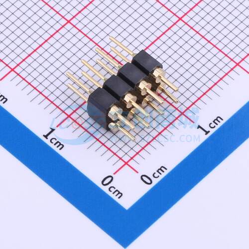排针 PZ254-2-04-Z-C 插件,P=2.54mm 2x4P 圆针 电子元器件配单
