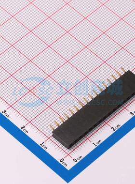 排母 X6511FRS-16-C85D30 SMD,P=2.54mm,卧贴 1x16P 单排 原装