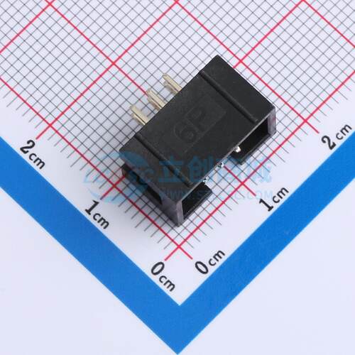 连接器 IDC2.54-01-03PZS 插件,P=2.54mm 2x3P 简牛座