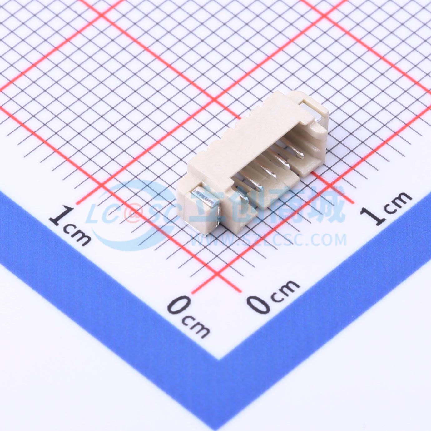 线对板针座 HC-1.25-5PWT SMD,P=1.25mm,卧贴 1x5P 卧贴 原装正品