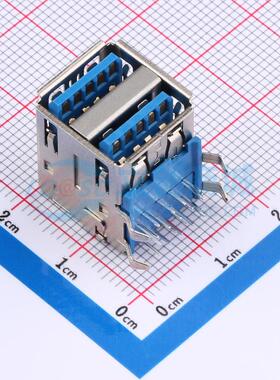 USB连接器 U225-181N-1VV155-S1 插件 A/F90度插板弯脚卷口母座PB