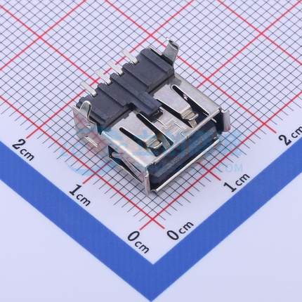 USB连接器 903-131A2021S10100 SMD 无后盖弯脚有边内弹铁壳T型LC