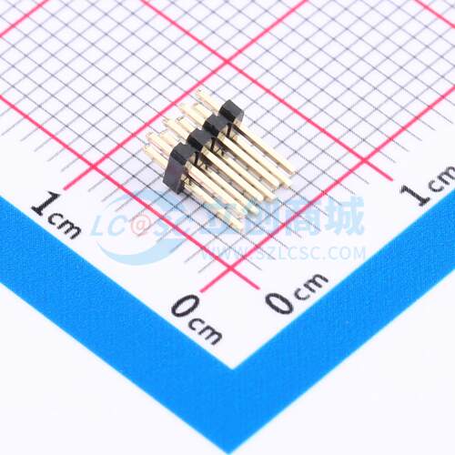 排针 X1321WV-2x04J-C40D18 插件,P=1.27mm 2x4P 方针 电子元器件