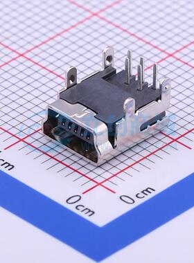 USB连接器 920-462A2021D10102 插件 MINI 5P母头90度插板四脚铜