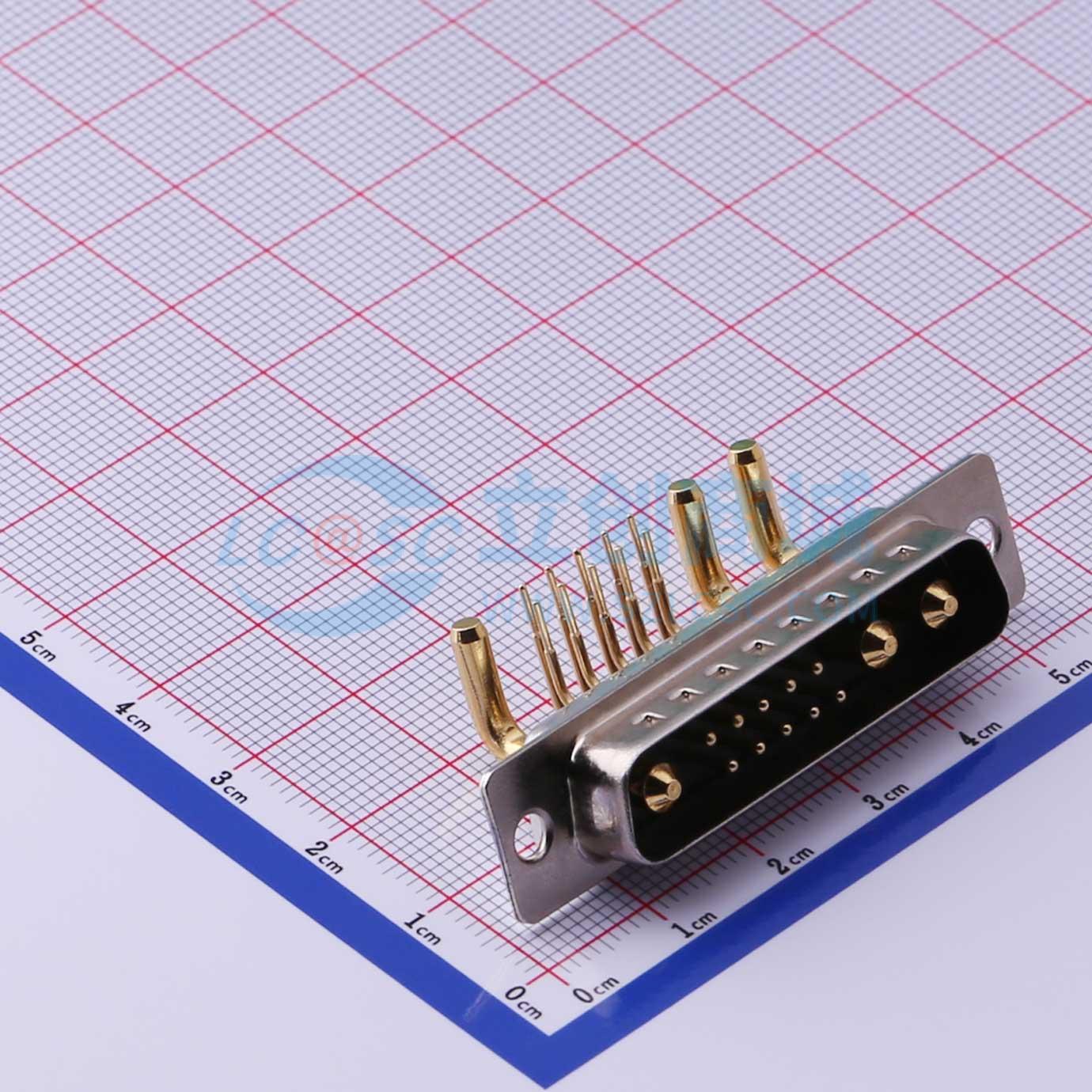 GDM13W3M-20A90 弯插 D-Sub 公 13P 弯插 D-Sub/VGA连接器