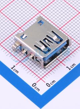 USB连接器 HC-USB3.0-C225-J SMD USB 3.0 AF母 沉板2.25mm 直脚
