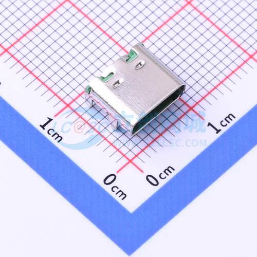 USB连接器 TYPEC-304A-ACP16G SMD 绿色8.94x7.35x3.26mm Type-C