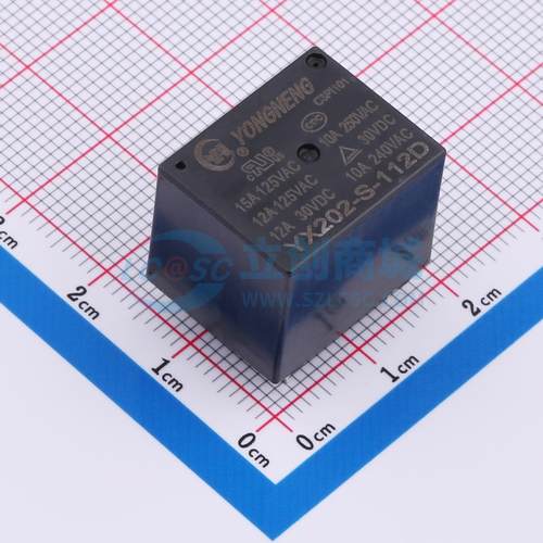 功率继电器 YX202-S-112D 插件,19.1x15.4mm 5 12V 电子元器件