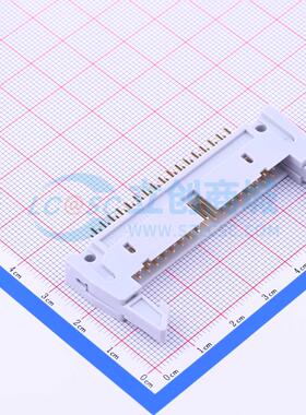 连接器 Z-230010834209 插件,P=2.54mm 2x17P 牛角扣