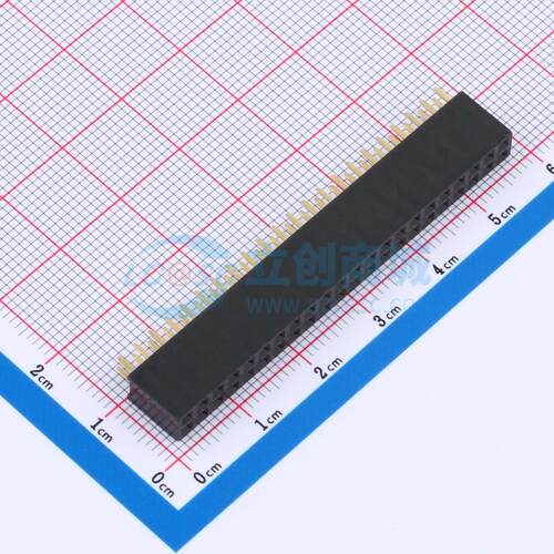 排母 X6521FV-2x22-C85D32 插件,P=2.54mm 2x22P 方孔 电子元器件