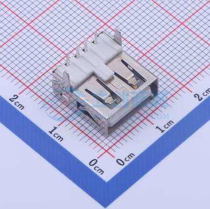USB连接器 902-242A1011D10100 插件 内扣直脚无边内弹铜壳T型PBT