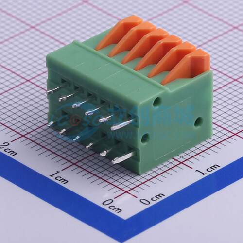 弹簧式接线端子 KF141V-2.54-6P 插件,P=2.54mm 2.54mm 原装正品