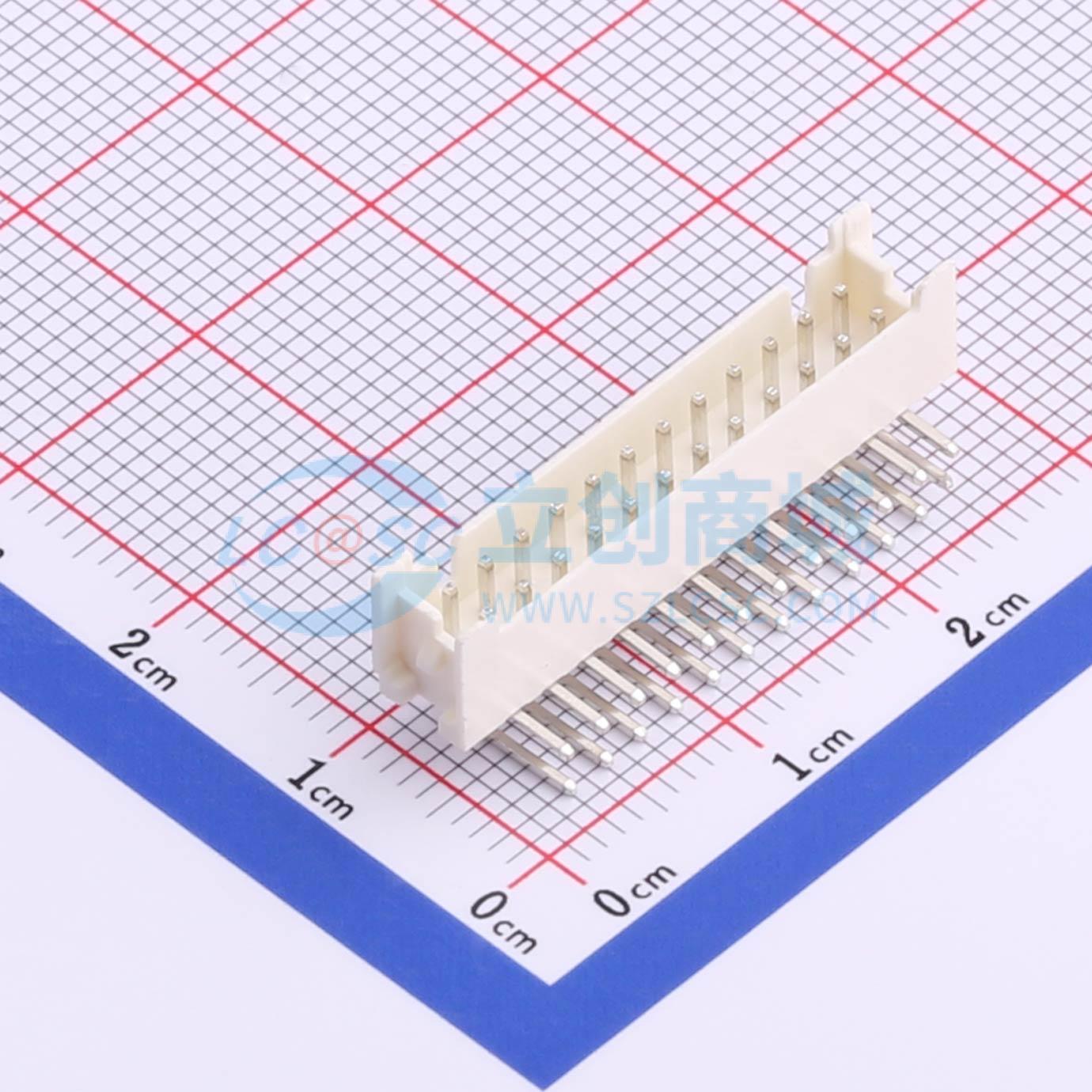 线对板针座 HX20017-24WAP WH 弯插,P=2mm 2x12P 弯插 电子元器件