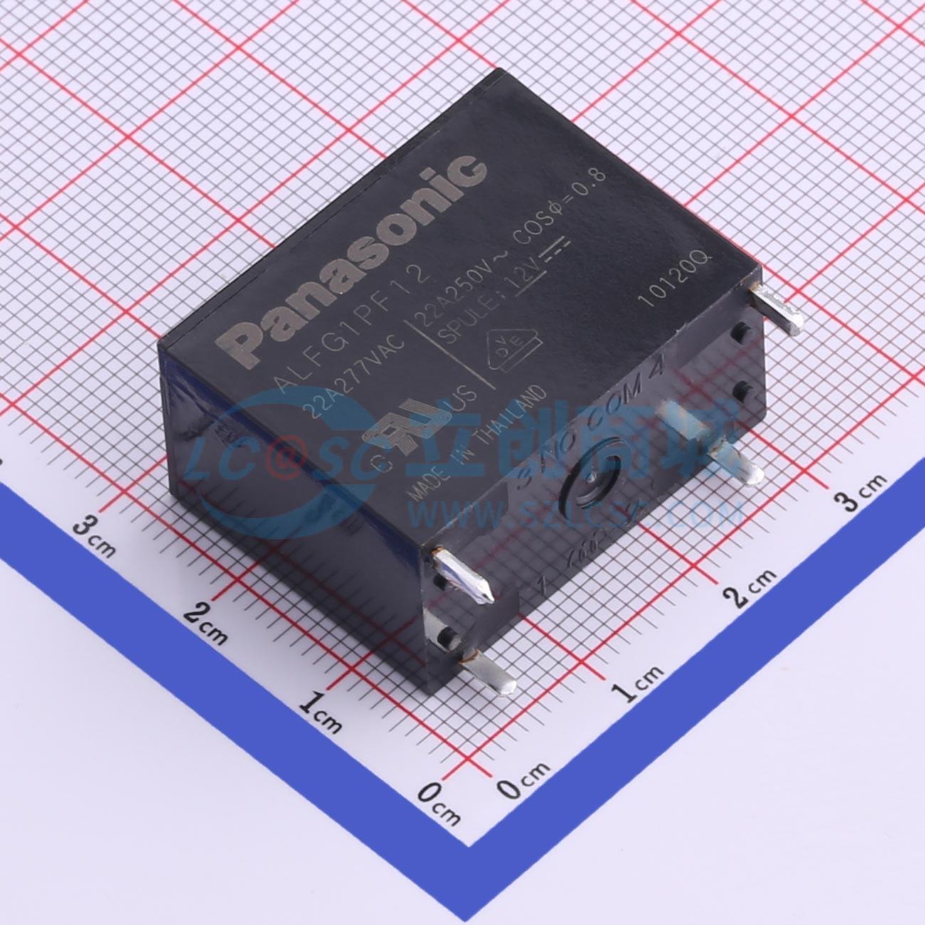 功率继电器 ALFG1PF12 插件,15.7x30.1mm 12V 电子元器件配单