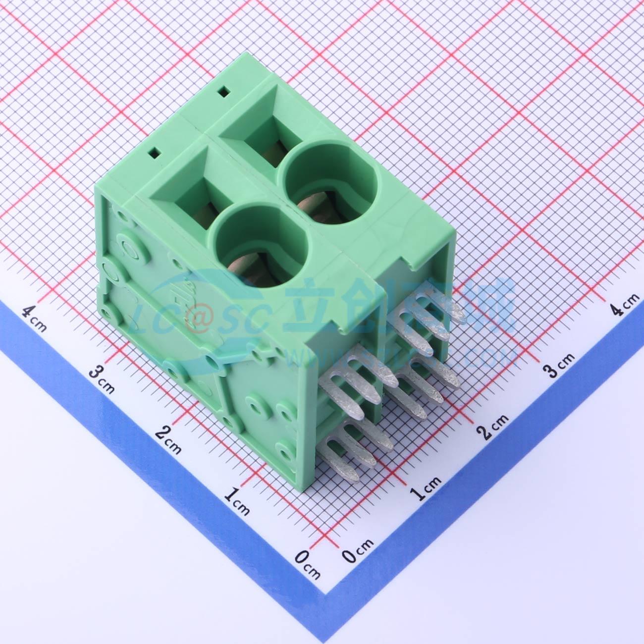 弹簧式接线端子 JL271R-10002G01 弯插,P=10mm 1x2P 10mm 原装